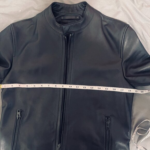 Coach 85899 BLK Cow Leather jacket XS black MSRP $1000 - Picture 7 of 9